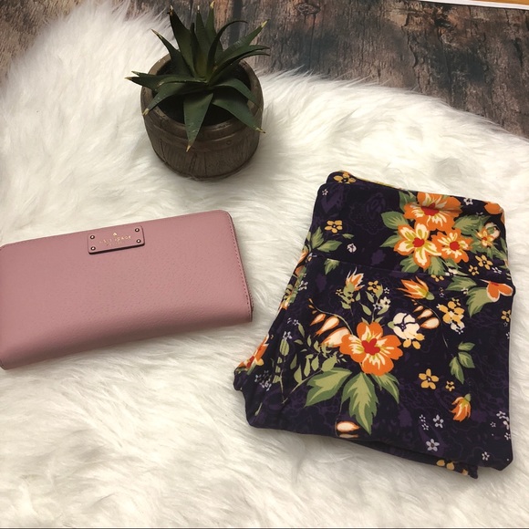 LuLaRoe Pants - LULAROE Purple Orange Floral Leggings